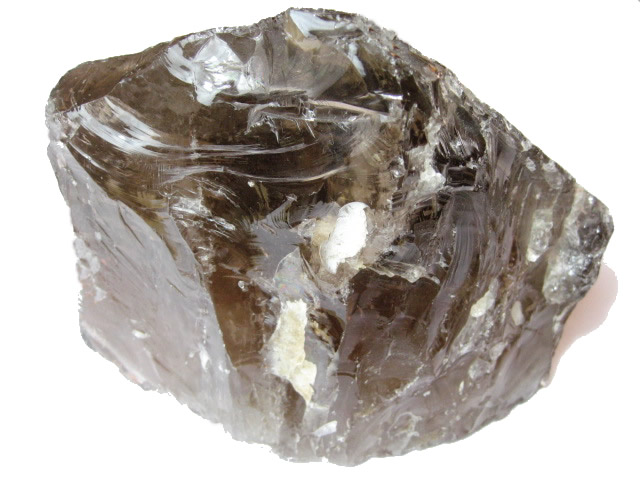 茶水晶原石