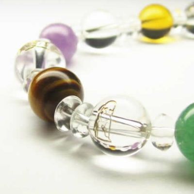 水晶七福神七色 厄除けブレスレット 男性用サイズ