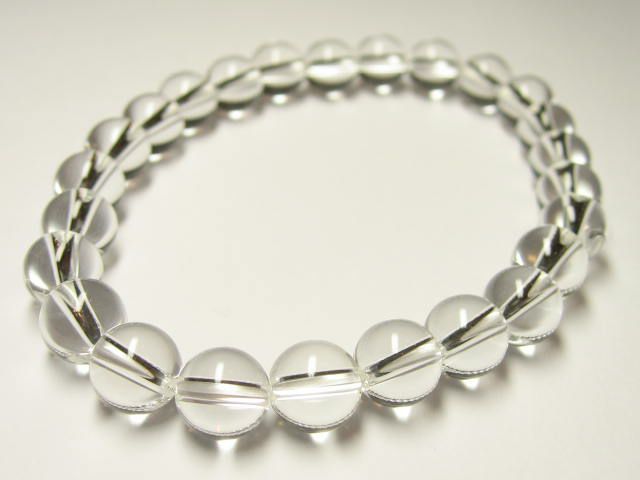 品質の良い天然水晶玉のブレスレット