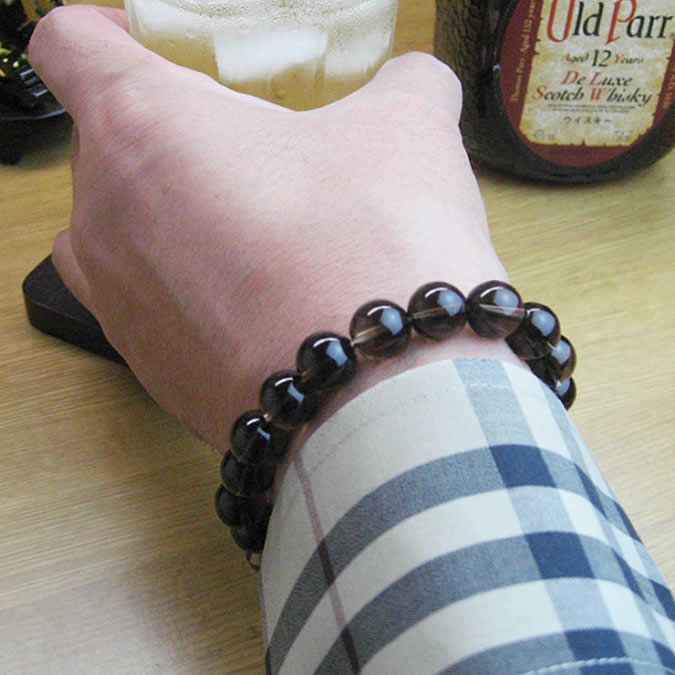 癒しの茶水晶ブレスレット10mm