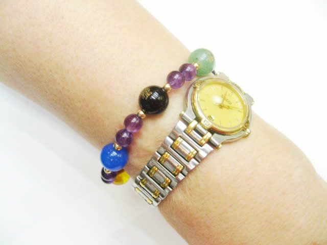 厄年の七色女性パワーストーンブレスレット