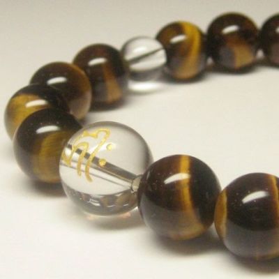 干支梵字 キリーク 阿弥陀如来 水晶8mm/10mm数珠ネックレス50cm