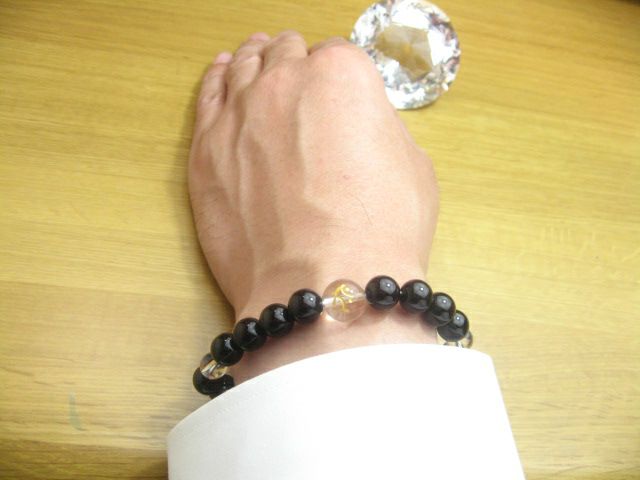 干支梵字「虚空蔵菩薩　タラーク」オニキス10mm数珠ブレスレット