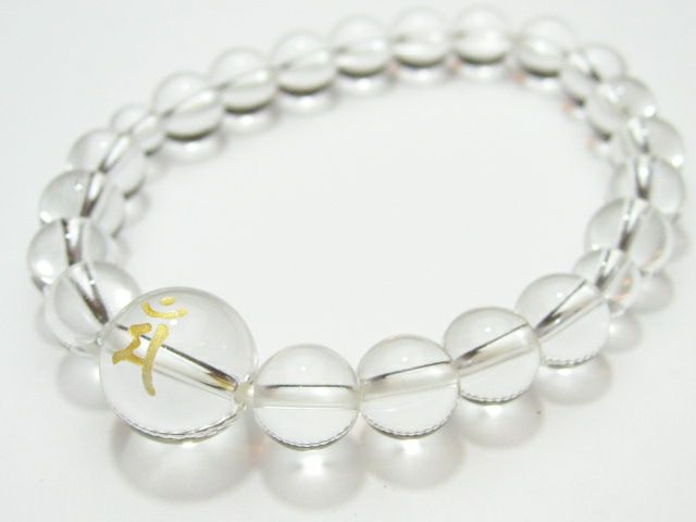 梵字マン 水晶ブレスレット