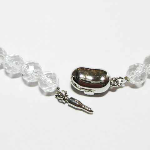 天然石の水晶ネックレス64面カット パワーストーン