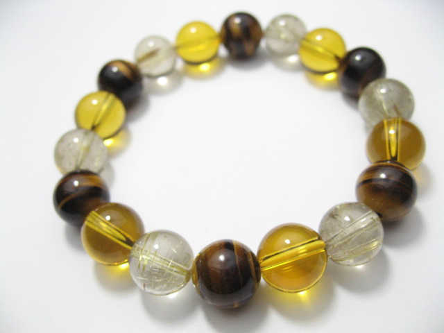 最強金運石・幸運石３石の最強金運パワーストーンブレスレット