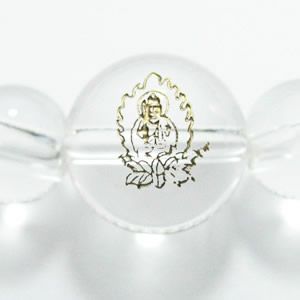 干支守護神 文殊菩薩　水晶8mm数珠ブレスレット