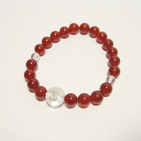 【文殊菩薩】卯年の干支守護神・干支守護石 赤メノウパワーストーンブレスレット