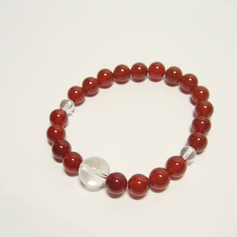 干支守護神 大日如来　赤メノウ8mm数珠ブレスレット