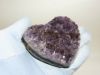 アメジストクラスター(紫水晶）原石 　ハート型H07