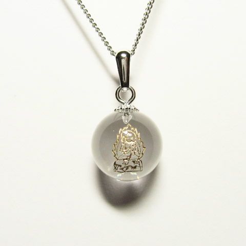 干支守護神「不動明王」守護石水晶玉パワーストーンネックレス