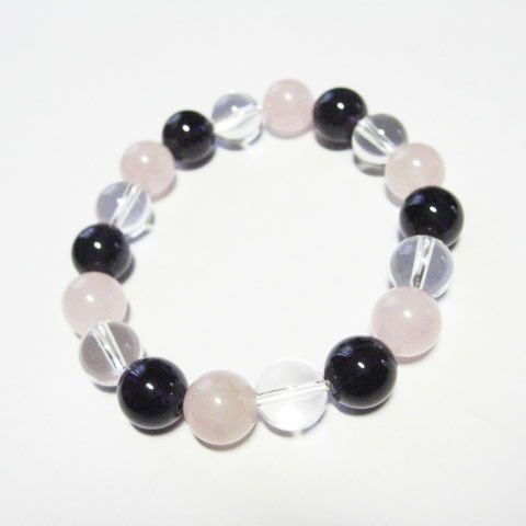 恋愛運石・結婚運石・幸運石３石　パワーストーンブレスレット