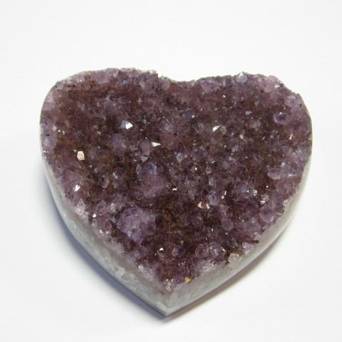 花付き♡ アメジスト ハート クラスター 浄化 紫水晶 天然石 アメジストクラスター(紫水晶）原石 ハート型H10 | 幸せを呼ぶ石PAX