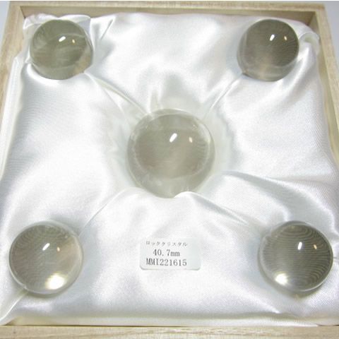 土地に埋める鎮め物・四方地鎮 魔除け水晶玉47.7mmセット