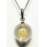 パワーストーン 生まれ年の干支梵字 水晶玉チェーンネックレス