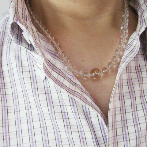 干支梵字　幸運を呼ぶ 水晶パワーストーンネックレス