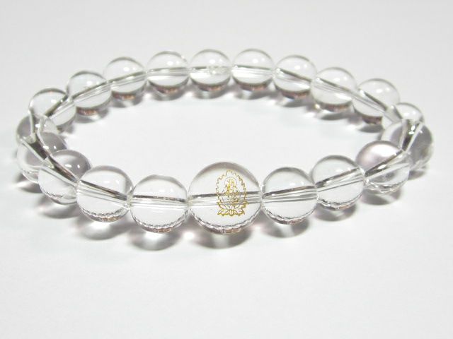 文殊菩薩 卯年の干支守護石 ・水晶パワーストーンブレスレット