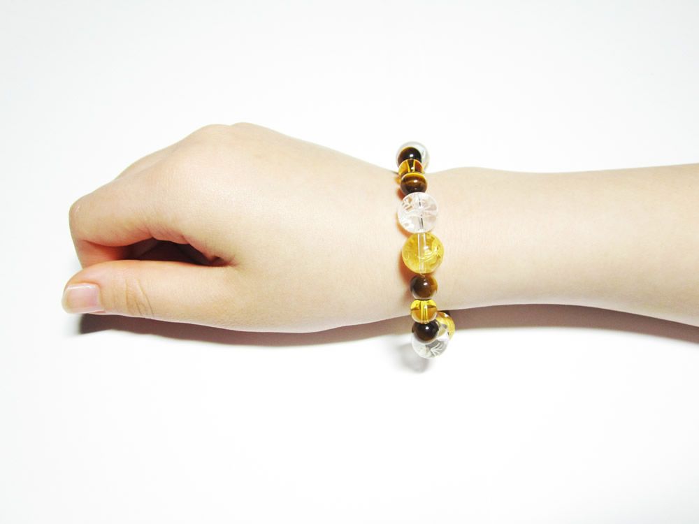 女性用サイズパワーストーンブレスレット・最強大金運 四神獣陰陽ブレスレット