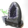 紫水晶原石のアメジストドーム4.9Kg 木製台座付